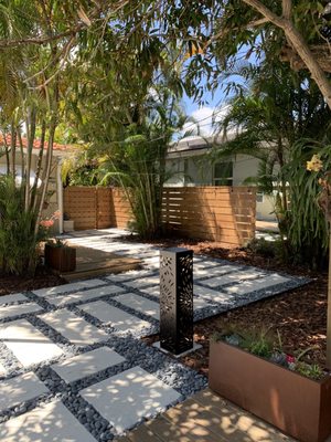 Backyard paver project complete