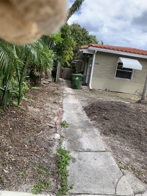 Before: old worn driveway